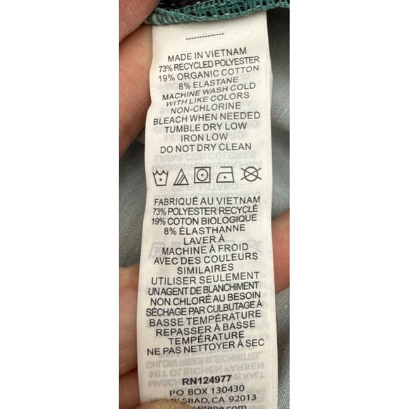 Prana Mens Shorts Striped Metric E Waist Boardshort Green Stripe Size XL New - Picture 9 of 11